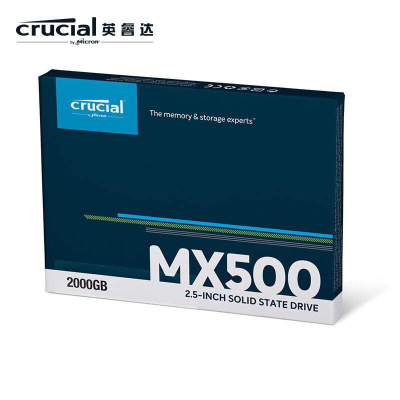 Unidad de estado sólido interna Crucial MX500 original, disco duro HDD de 250GB y 500GB SSD de 1Tb 3D Nand Sata de 2,5 pulgadas y 2Tb para ordenador portátil y PC