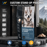 Pochette personnalisée épaissie pour aliments pour chats et chiens, à fond plat, scellée sur huit côtés, autoportante, avec fermeture éclair facile à déchirer, en aluminium et plastique, pour aliments et gelées
