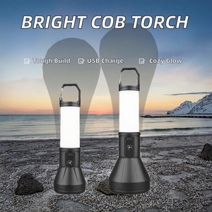 Bán buôn siêu sáng COB đèn pha ánh sáng ấm áp USB treo móc cắm trại ngoài trời chiếu sáng khẩn cấp ABS PC Đèn pin <span class=keywords><strong>Torch</strong></span> - Product Image 2