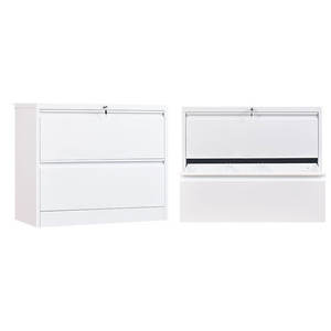 Classeur latéral moderne à 2 tiroirs Meubles de rangement pour bureau à domicile avec acier et métal pour cuisine, école, hôtel ou salle à manger - Product Image 3