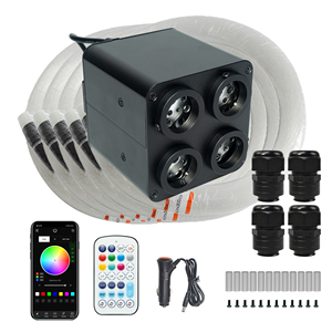Lumière de <span class=keywords><strong>plafond</strong></span> pour voiture / décoration de <span class=keywords><strong>plafond</strong></span>, 36W, 4 ports, RGBW, 2 en 1, effet scintillant et étoile filante, fibre optique - Product Image 1