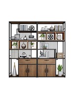 Étagère de séparation en fer forgé, bibliothèque de bureau, cloison en bois massif, armoire de rangement pour salon, casier non pliable