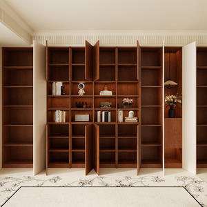 Estantería Chen Le de Madera de Nogal Vintage K1, 18 mm de Grosor, Tipo Vertical, Gran Capacidad, Estantes de Pared - Product Image 4