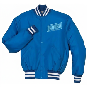 Blousons universitaires OEM en satin 2026 personnalisables, vierges, avec écussons chenille, style Letterman, coupe oversize - Product Image 1