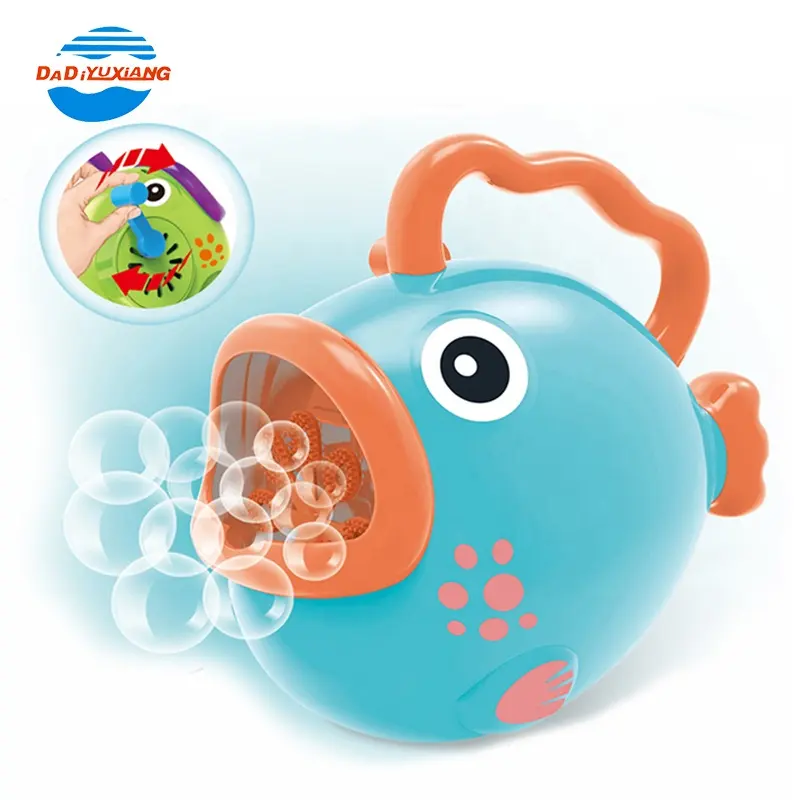 Máquina de burbujas para hacer jabón con forma de pez, juguete para hacer burbujas
