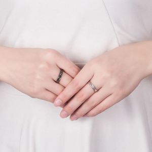 Anillos De Pareja Korean Black Silver Couple <b>Rings</b> Gift Trendy Open <b>Adjustable</b> <b>Rings</b> Fashion Simple Designer <b>Rings</b> for Couple - Product Image 2
