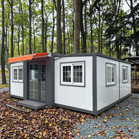 Maison conteneur de luxe extensible de 40 pieds, normes australiennes, module préfabriqué, villa portable en structure acier à vendre