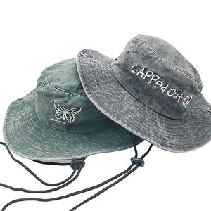 Chapeau de pêcheur en coton lavé durable, logo personnalisable, matériaux de haute qualité, utilisation à long terme, toutes saisons, décontracté, pêche/cyclisme - Product Image 3