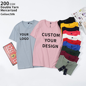 Camisetas de <span class=keywords><strong>Regalo</strong></span> para Hombre al por Mayor, Logotipo Personalizado, Mezcla de Algodón y Seda de Doble Hilo, <span class=keywords><strong>Camiseta</strong></span> Suave de Primera Calidad para Hombre, Fabricante - Product Image 1