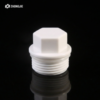 Bouchon fileté PPR 20mm 25mm 1/2 3/4 pouce PN25, bouchon de tuyau hexagonal mâle, bouchon d'obturateur, raccord d'eau OEM ODM