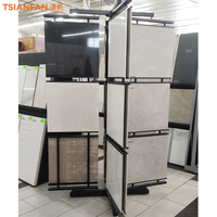 Design Super Minimaliste 360 °   Présentoir multi-panneaux pour carreaux de céramique, support rotatif segmenté pour dalles de pierre de quartz, présentoir de sol