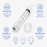 Applicateur de sérum en cristal carré et rond OEM ODM Luer Lock Nano Microcristallin pour l'infusion, idéal pour les salons de beauté et les soins de la peau