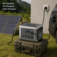 Station d'alimentation portable 2500W 1920Wh LiFePO4 et panneau solaire pliable 600W - Système d'énergie solaire rechargeable pour les voyages en camping-car