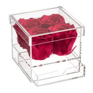 2024 Regalos PARA EL Día DE LA Madre Idea estabilizada Infinity Forever Dosis Rosas con aroma Venta al por mayor Flor preservada eterna de lujo en caja