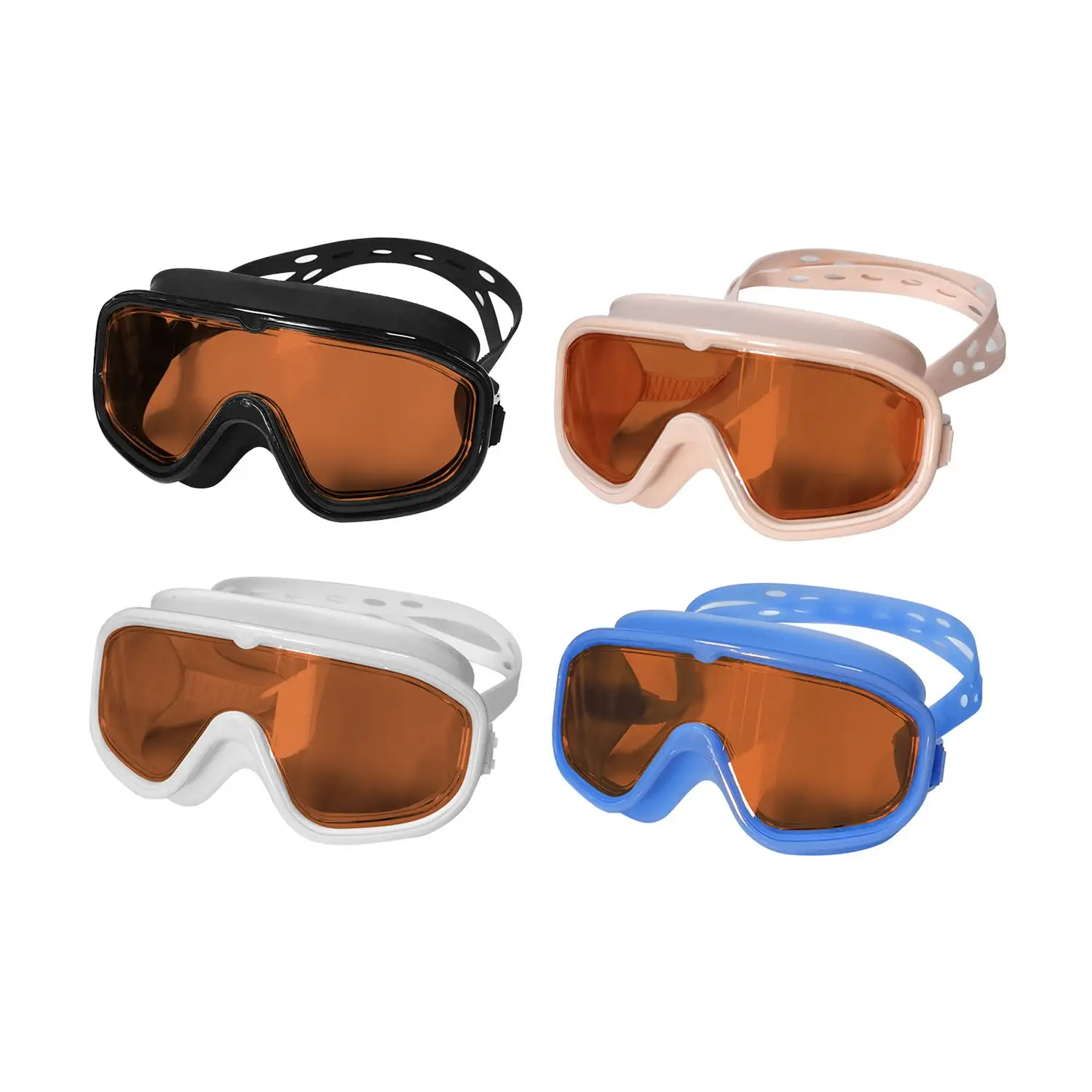 نظارات سباحة من مصنع المعدات الأصلي للأطفال بتصميم عصري مضادة للضباب نظارات بإطار كبير لحمام السباحة المائي نظارات سباحة رياضية للأطفال