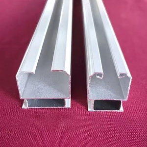 Rail de <span class=keywords><strong>rideau</strong></span> style européen grand carré en forme de L en alliage d'aluminium en forme de U glissière de <span class=keywords><strong>rideau</strong></span> <span class=keywords><strong>baie</strong></span> vitrée balcon rail simple - Product Image 2