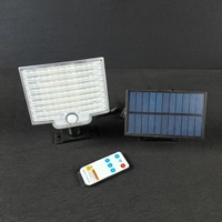Lampe solaire murale extérieure étanche avec panneau solaire séparé, détecteur de mouvement, télécommande, utilisation intérieure et extérieure