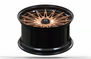 Nuevas llantas HRW FORGED de aleación de aluminio con diseño cóncavo, multirradio, fibra de carbono, ancho 8J, patrón de pernos 5x4.5, acabado plateado. - Product Image 4