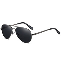 Lunettes de soleil rétro en métal pour hommes, modèle pilote, design UV 2022, finition de conduite, polarisées, prêt à être expédié, 400