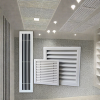 Diffuseurs d'air carrés en alliage d'aluminium à volume réglable pour systèmes CVC modernes d'entrepôts extérieurs et sous-sols