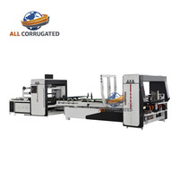 Máquina Automática para Plegar y Encolar Cartón Corrugado, Formadora de Cajas de Cartón