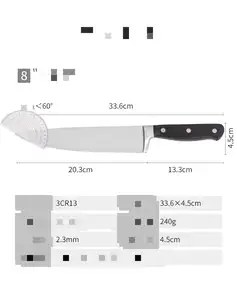 8 "şefin bıçağı batı mutfak bıçağı yerli dilimleme bıçağı
