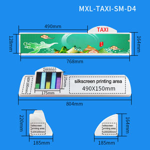 P8 Led Taxi Top Light Simple Side Hook <span class=keywords><strong>Fixation</strong></span> Overhead Light Avec Affichage Led Double Face Car Top Light Box Avec Écran Led - Product Image 4