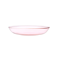 Plateau de chargeur en verre Transparent, vaisselle de mariage 1 pièce plateau de chargeur en verre résistant à la chaleur service de vaisselle