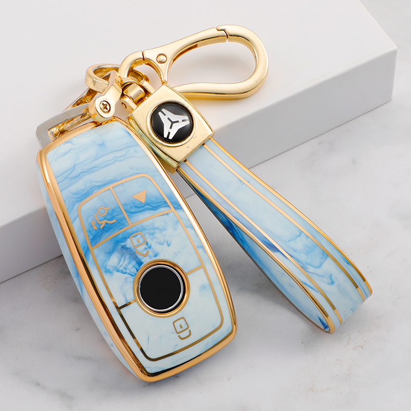 4 bouton couvercle bleu + TPU porte-clés