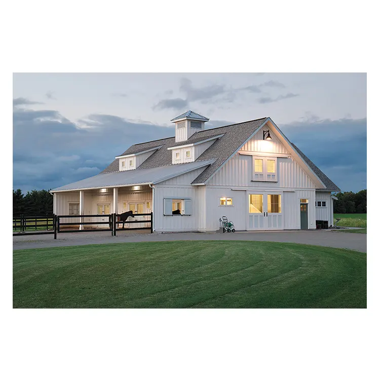 Wholesale High Quality Galvanized Horse Barn Farm Shed Steel Frame Horsing Arena