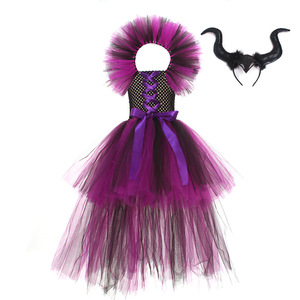 Conjunto <span class=keywords><strong>de</strong></span> Cosplay <span class=keywords><strong>de</strong></span> Reina Malvada <span class=keywords><strong>de</strong></span> plumas negras para niñas y niños, vestido <span class=keywords><strong>de</strong></span> tutú <span class=keywords><strong>de</strong></span> fiesta con cuernos y alas, <span class=keywords><strong>disfraz</strong></span> <span class=keywords><strong>de</strong></span> <span class=keywords><strong>bruja</strong></span> villana - Product Image 2
