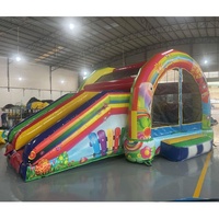 Parc d'attractions gonflable, aire de jeux de dessins animés, château gonflable, toboggan gonflable, château de saut, équipement de location pour fête d'enfants