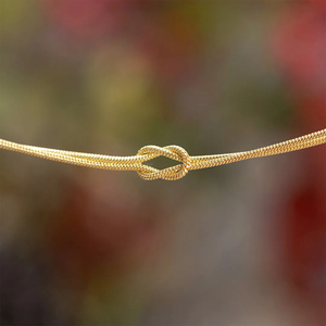 Bracciale EManco con Catena <span class=keywords><strong>a</strong></span> Serpente e Nodo d'Amore, Ornamento Minimalista Impilabile per Uso Quotidiano, Ufficio, Matrimonio e Occasioni Casual - Product Image 5