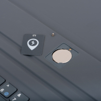 Fabrika Toptan Satış OEM/ODM Yeni İnce Akıllı Kablosuz Klavye Kılıfı Dokunmatik Yüzey Düğme Pil 11'' iPad Air 2024 Koyu Gri Hafif