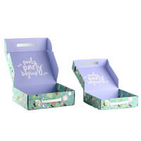 Boîte d'expédition en carton ondulé personnalisée avec logo imprimé en couleur, extra résistante, pliable, type avion, pour vêtements et cosmétiques
