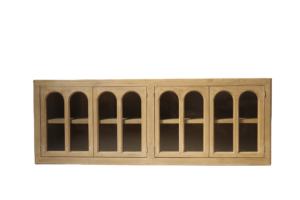 2023 מוכר פופולרי בסגנון אירופה סגנון עץ זכוכית מוצק ארון סלון - Product Image 6