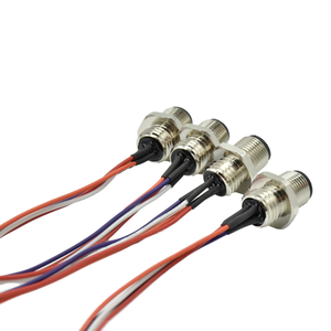 M12 kết nối 4 pin một mã không thấm nước hàn Dây Cáp Dây khai thác công nghiệp ổ cắm để khối thiết bị đầu cuối M12 Bảng điều chỉnh kết nối - Product Image 2