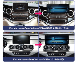 Nouvel écran QLED 2K de 12,3 pouces avec processeur Snapdragon 665 8 cœurs, cadre fin, Android 14, Carplay pour Benz Classe C V W205 W447 GLC 2015 <span class=keywords><strong>2018</strong></span>, audio BT - Product Image 2