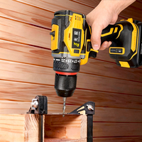 Perceuse sans fil légère et compacte, sans balais, rechargeable avec lumière LED et porte-embouts pour la rénovation domestique et le montage mural