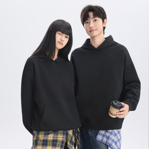 Sweat à capuche unisexe de luxe, impression de logo personnalisé, coupe oversize, en molleton épais 100% coton, hiver, ODM, streetwear hip-hop, coupe ample - Product Image 4