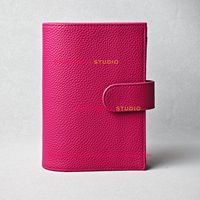 Dompet Binder Kulit Saffiano Motif Buaya Pebble A5 A6 A7 Lipat Tiga Custom dengan Kantong Koin Ber-resleting