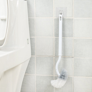 Toilet <b>Brush</b> Soft Bristle Nylon Grey Plastic Cleaning Tool For Toilet Bowl - Product Image 3