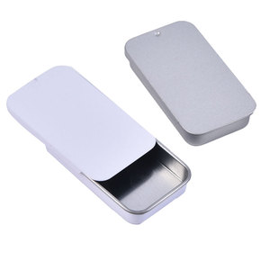 Top Box Food Grade Custom Printing Decorative Small Slide Top Tin Box For Mint Candy Lip Balm