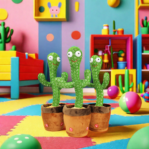 Juguete Musical Luminoso <span class=keywords><strong>para</strong></span> Bebés, <span class=keywords><strong>Cactus</strong></span> que Imita, Habla y Baila, con Relleno de Poliéster y Algodón PP, Forro de Malla - Animal de Peluche - Product Image 3