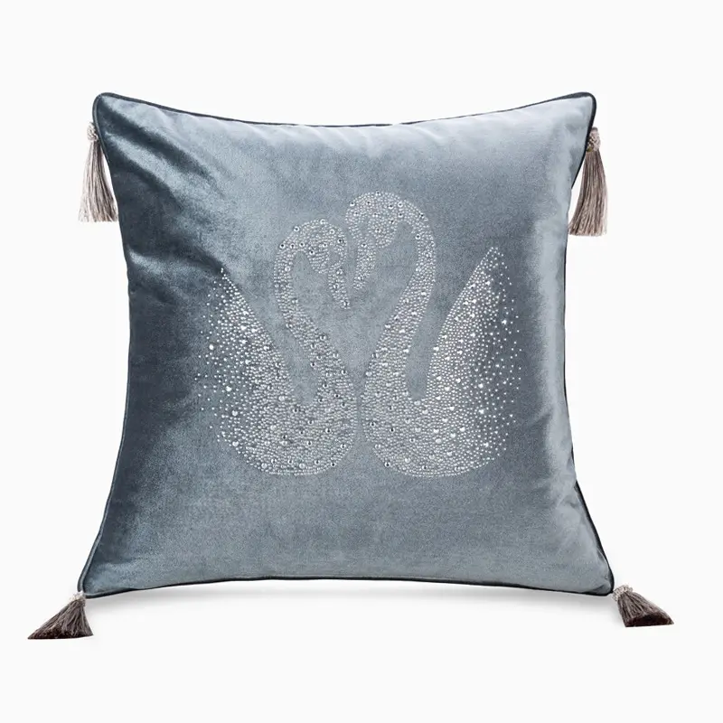 Luxus Diamant Dekoration Soft Velvet Sofa Kissen bezug 45 X45Cm Throw Kissen bezug für Home Chair