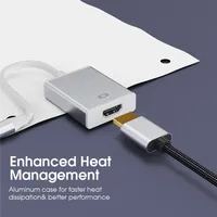 Convertisseur Type-C vers HD 1080P 60 HZ USB-C vers HDTV 4K 30HZ Hub Adaptateur en alliage d'aluminium pour téléphones mobiles Adaptateur 60 HZ 4K HD