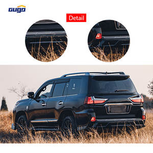 GUGO 2021 Kit carrosserie en plastique ABS de haute qualité pour <span class=keywords><strong>Lexus</strong></span> <span class=keywords><strong>LX</strong></span> <span class=keywords><strong>570</strong></span> Pare-chocs avant et arrière Becquet de pare-chocs Crochet de remorquage Découpes pour feux antibrouillard Kit carrosserie LX570 - Product Image 5
