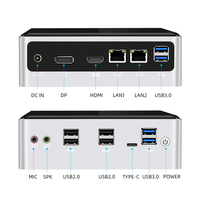 Mini PC de jeu EGLOBAL CORE I7 10710U 4,9 GHz 6 cœurs 16 Go + 512 Go SSD M.2 AC WIFI & BT WIN11 PRO Double LAN 4K pour entreprise Prise UK