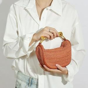 Braided Adjustable Chain Strap One Shoulder <strong>Bag</strong> Durable Portable Metal Handle Polyester Lining Candy Pattern Cross-body <strong>Bag</strong> - Product Image 4