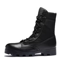 YUEMAI Bottes tactiques noires pour hommes en cuir et tige Oxford de haute qualité, personnalisables, en promotion